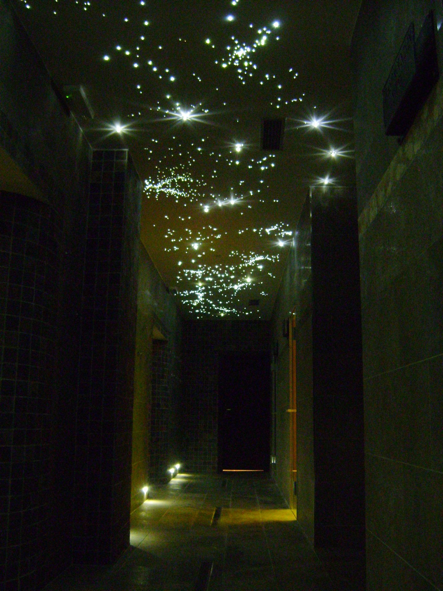 Hallway star dust fibre optic in night