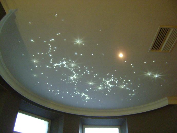 Fibre optic star dust in ducted false ceiling