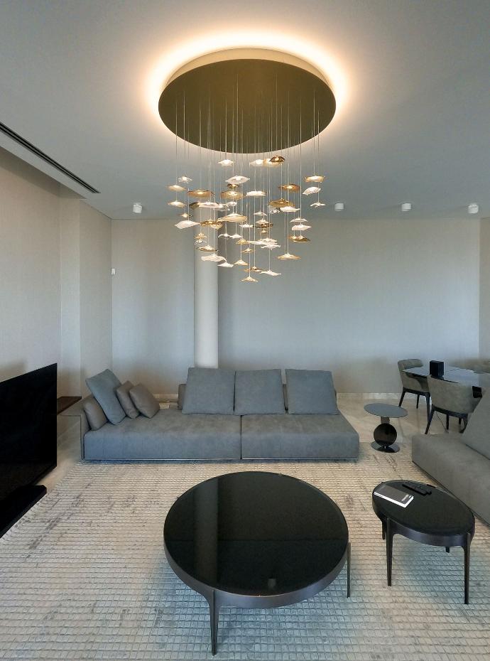 Luxury penthouse custom made LED lighting chandelier