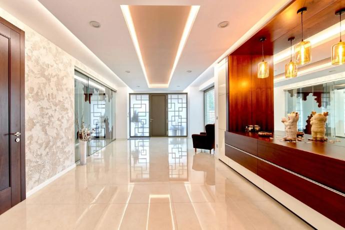 Entrance hall LED strip indirect lighting