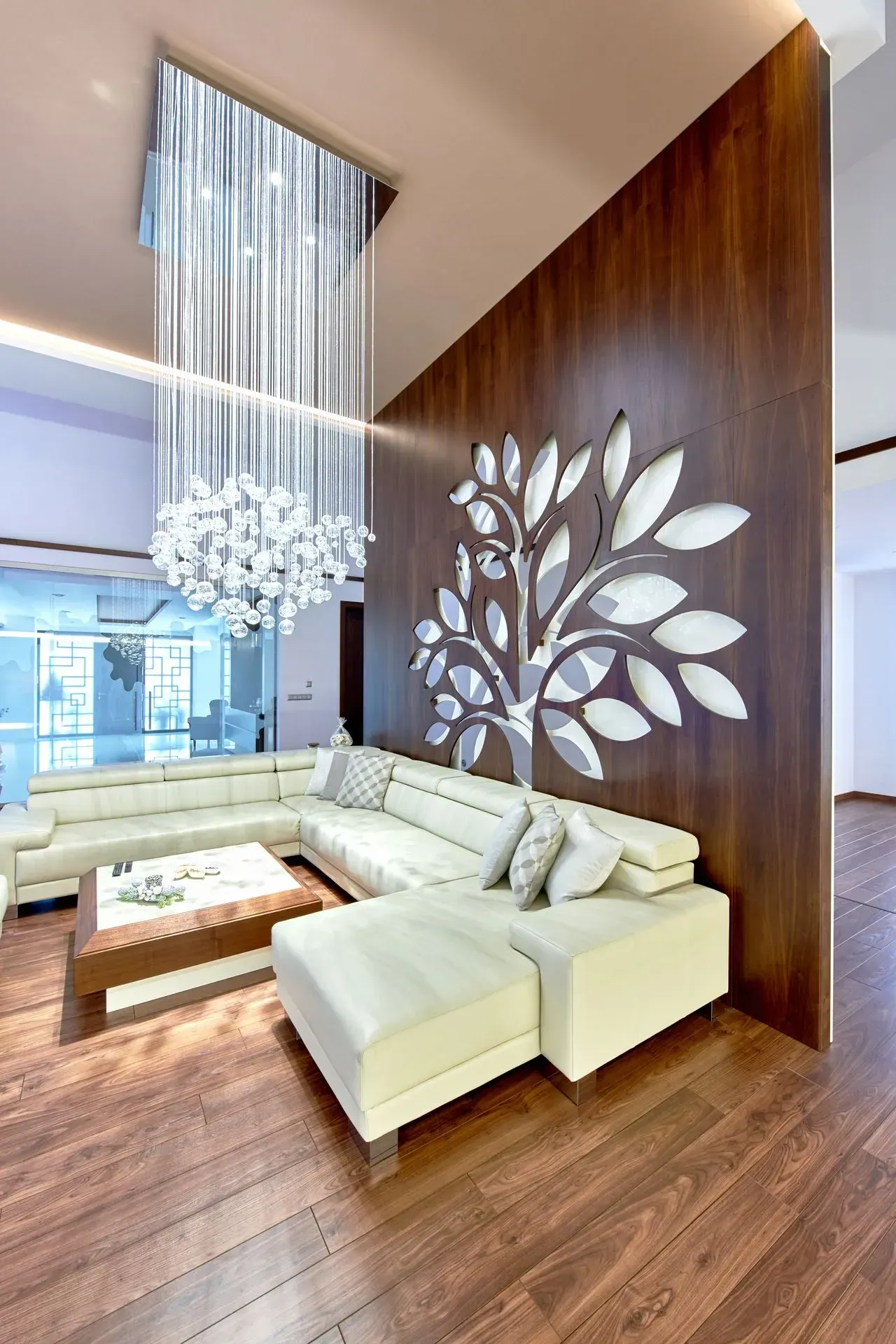Livingroom fibre optic chandelier