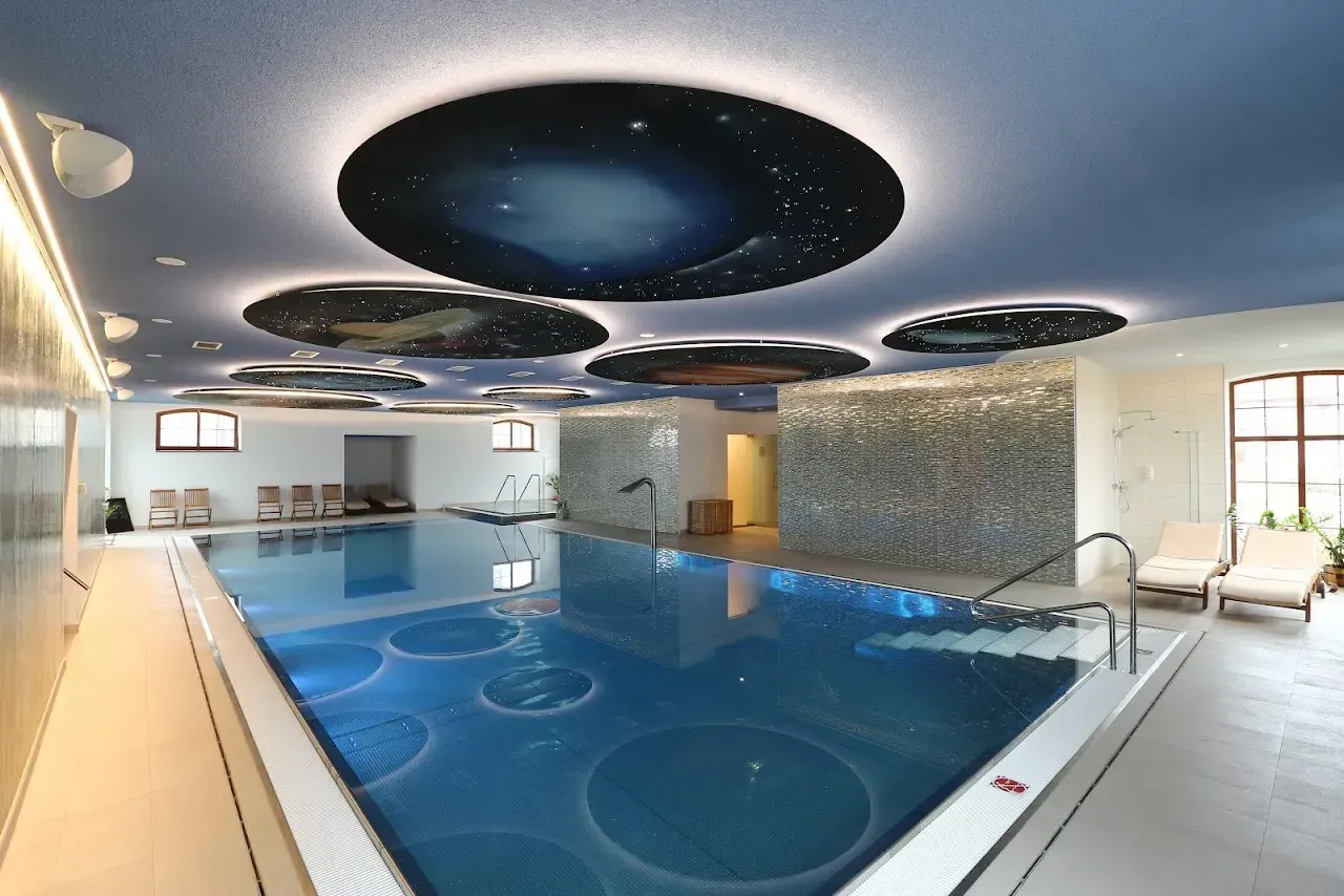 Spa decorative LED lighting in hotel wellness 