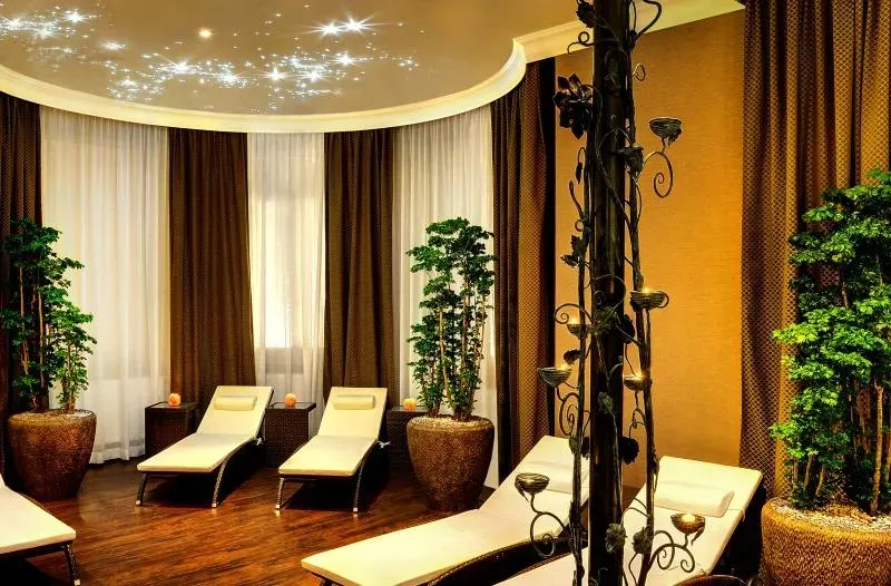 Hotel wellness fibre optic starry sky light effects interior relax room